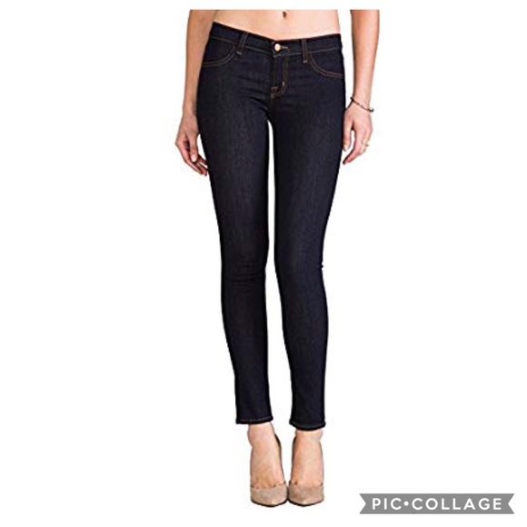 J Brand Denim - J Brand Mid-Rise Super Skinny Jeans in Starless